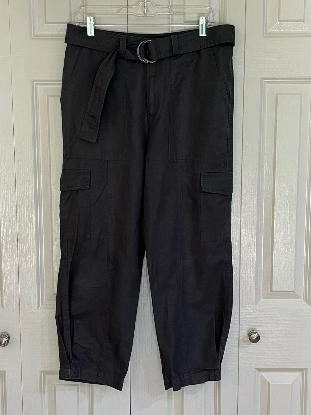 Quince Organic Cotton Linen Twill Cargo Pant
Women's Large Charcoal
Gray Belted